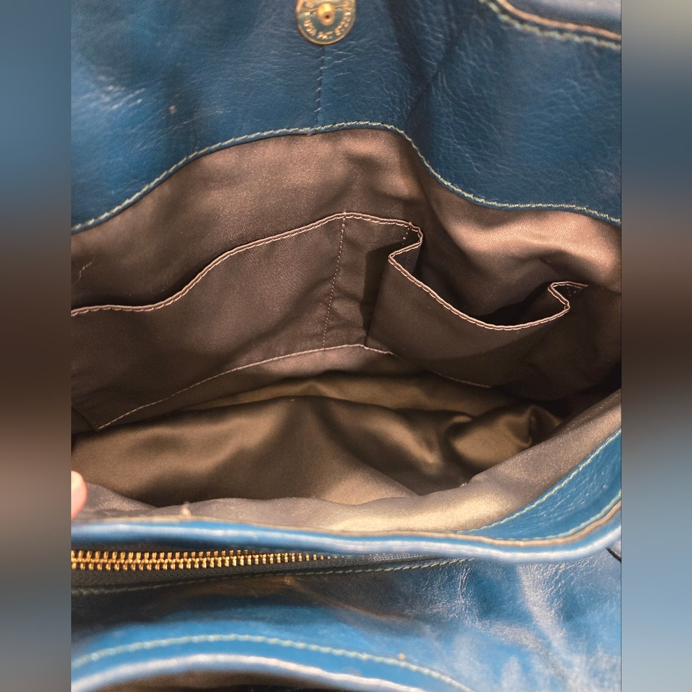COACH 2013 Madison Phoebe Teal Gathered Twist Leather Shoulder Bag - Picture 12 of 14